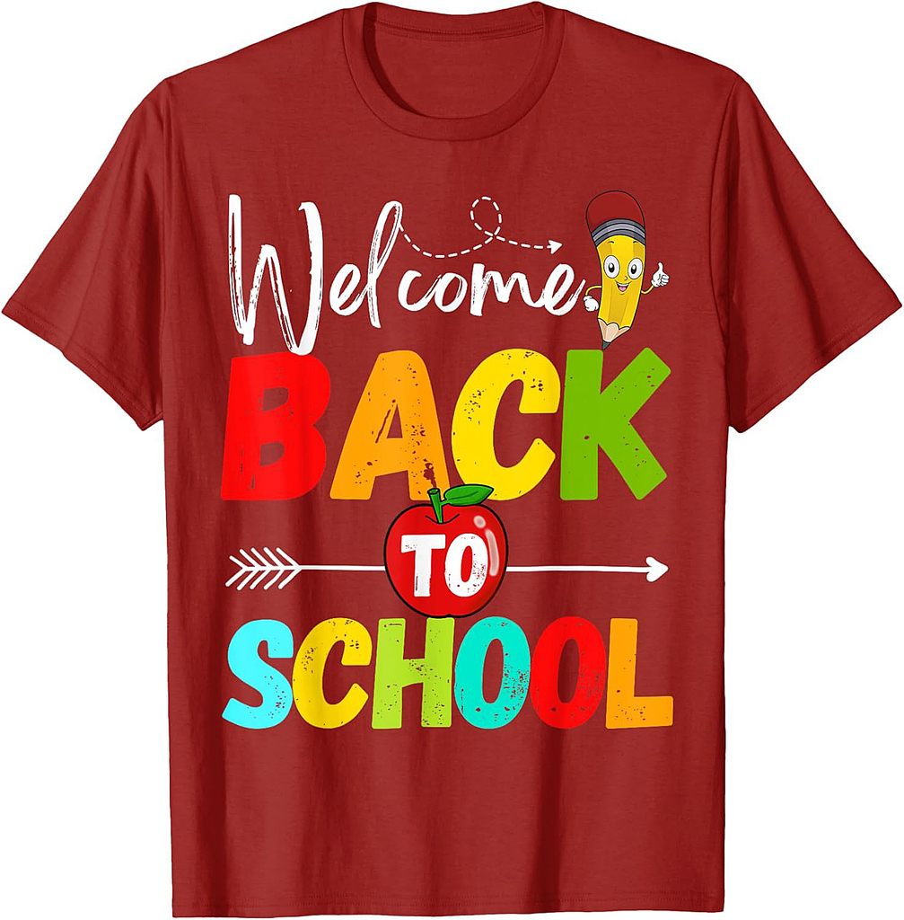 Welcome Back to School 2024 Cute Teachers Students First Day T-Shirt
