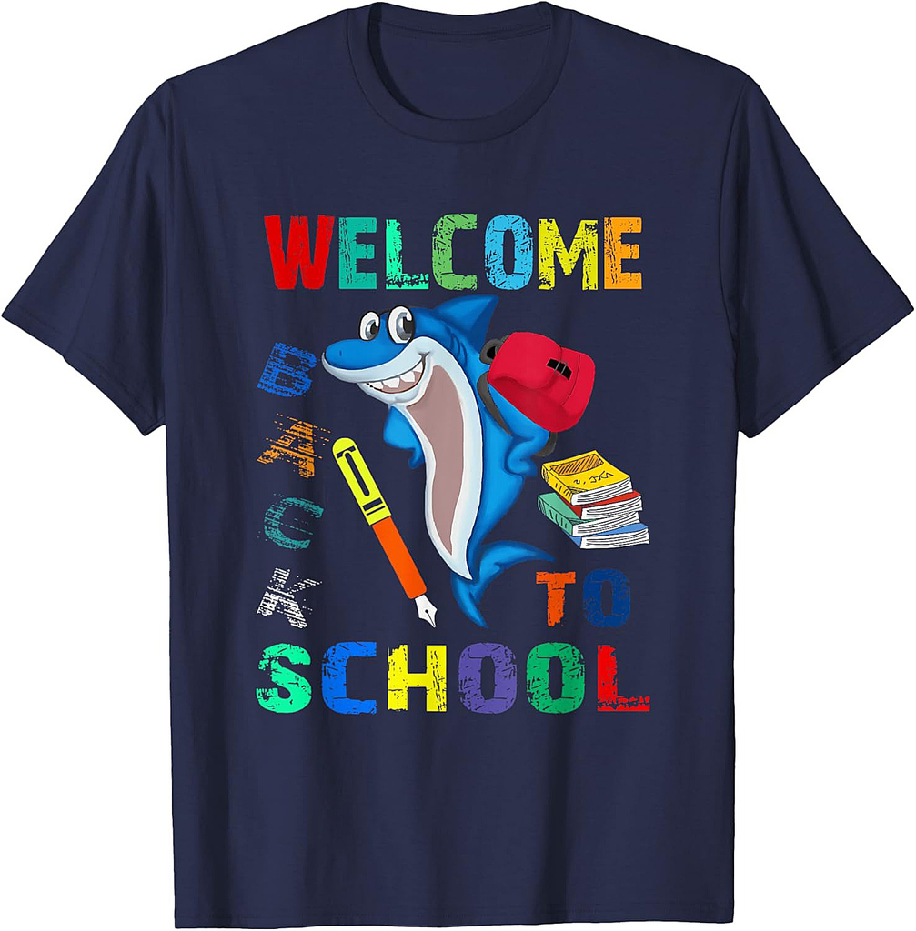Welcome Back to School Shark Funny Teacher Students T-Shirt