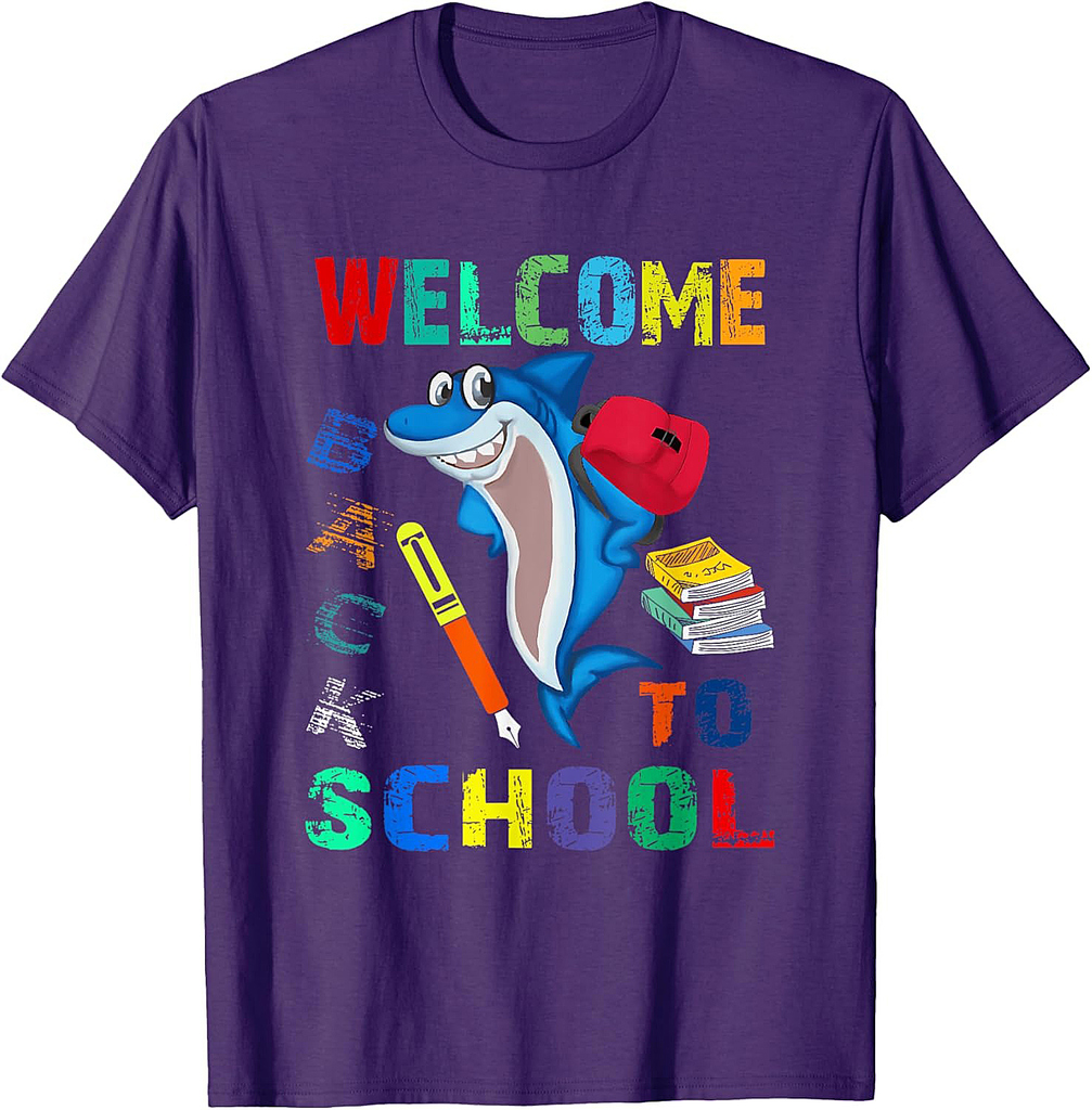 Welcome Back to School Shark Funny Teacher Students T-Shirt