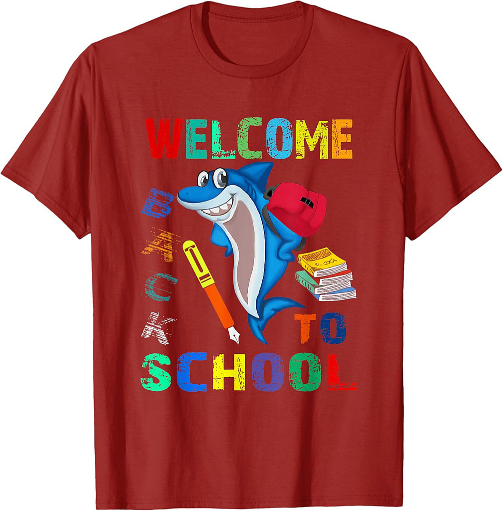 Welcome Back to School Shark Funny Teacher Students T-Shirt