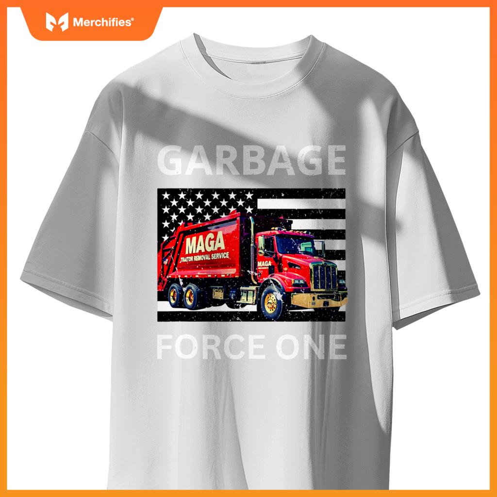Garbage Force One Trump Tee Maga Garbage Truck T-Shirt