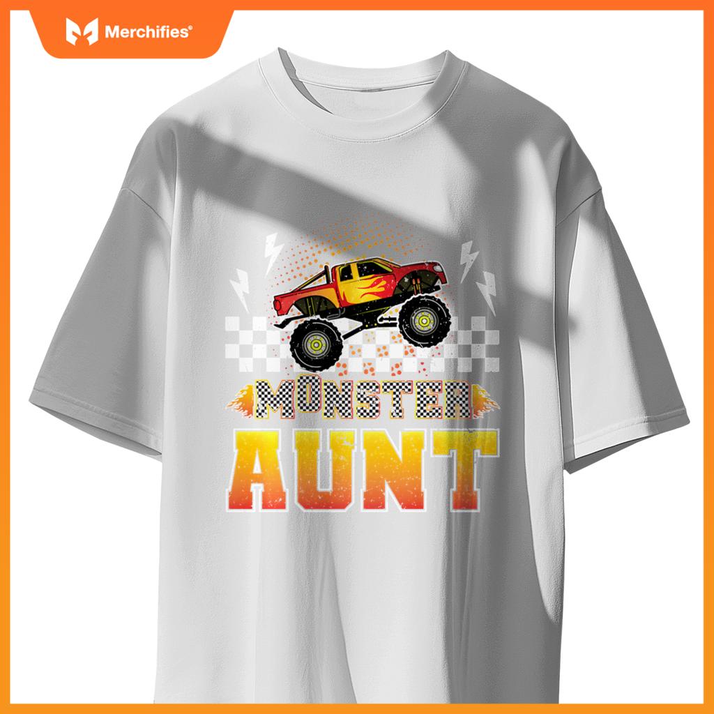 Monster Aunt Proud Monster Truck Aunt Monster Truck Auntie T-Shirt