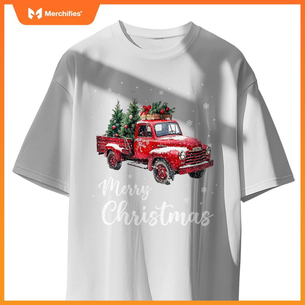 Merry Christmas Red Truck Family Matching Christmas Pajama T-Shirt