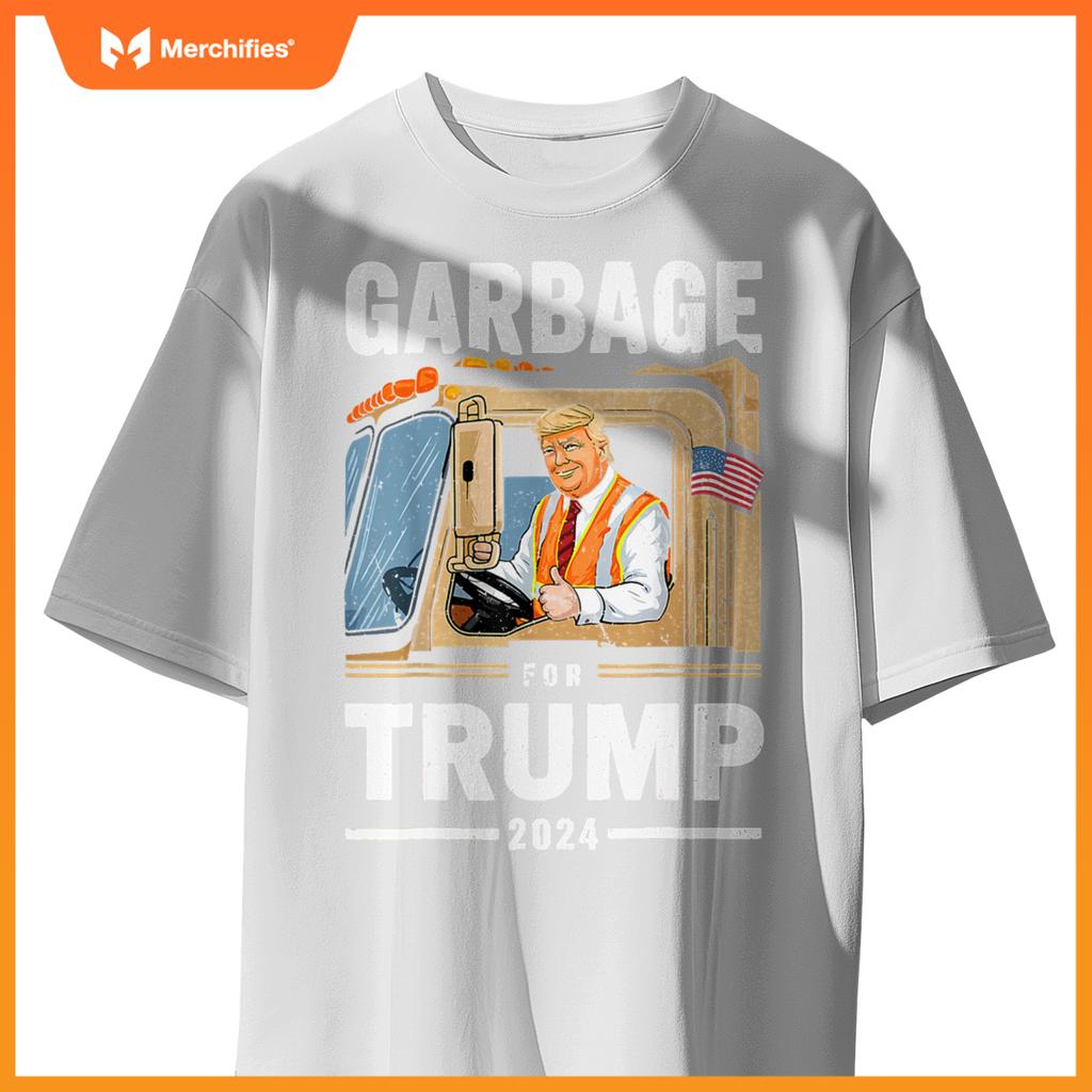 Garbage Trump 2024 Donald Trump Rides In Garbage Truck T-Shirt