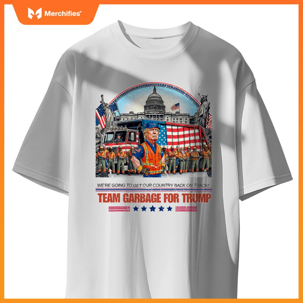 Garbage for trump team grabge vote trump funny Garbage Truck T-Shirt