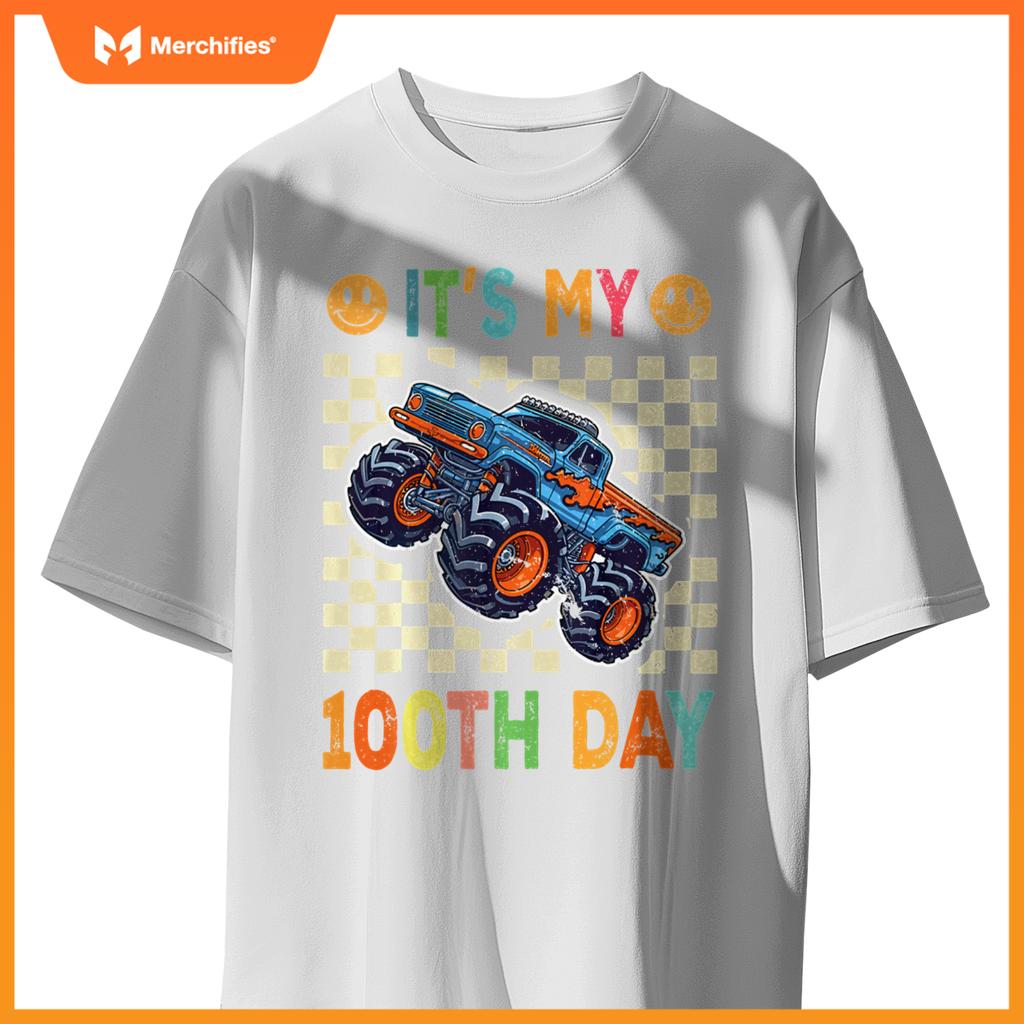 It's My 100th Day Happy 100 Days Of School Monster Truck T-Shirt