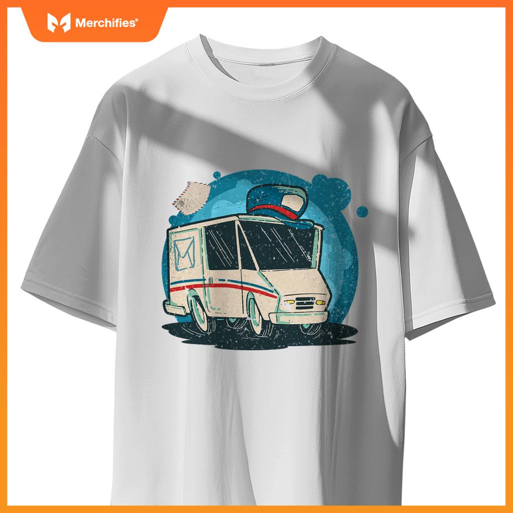 Mail Delivery Truck Artistic Postal Carrier Mailman T-Shirt
