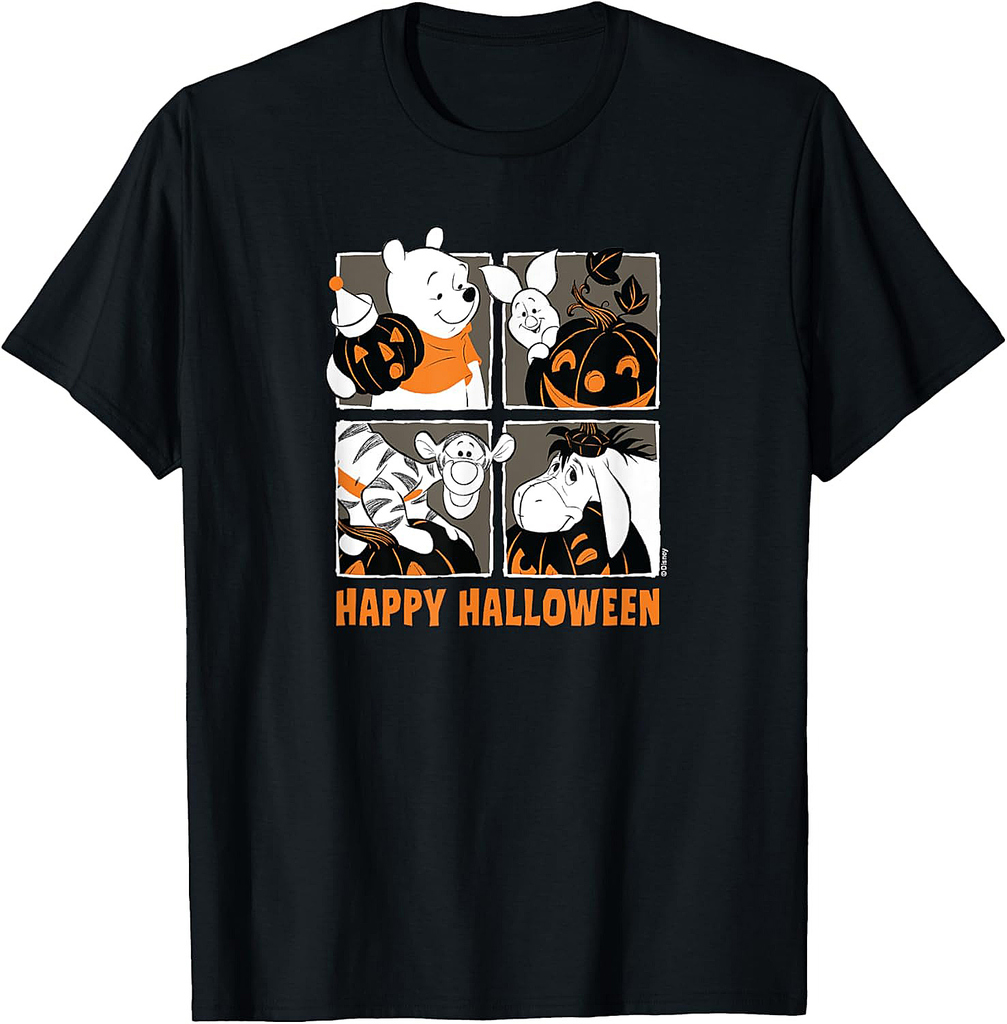 Winnie the Pooh - Happy Halloween Grid T-Shirt