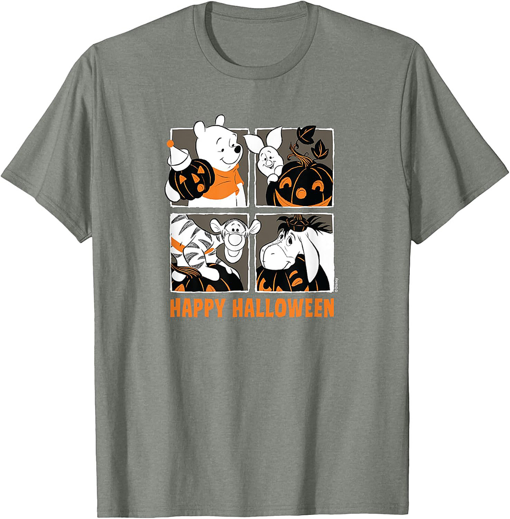 Winnie the Pooh - Happy Halloween Grid T-Shirt