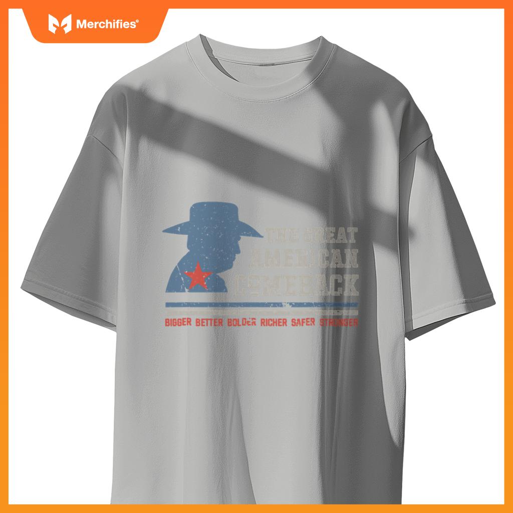 Winning Won Win Patriotic Cowboy Great American Comeback T-Shirt