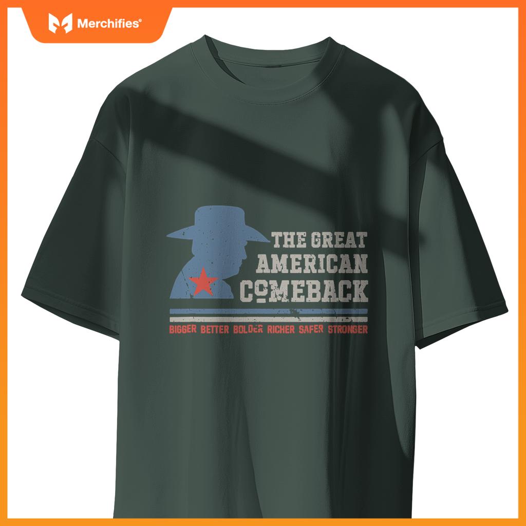 Winning Won Win Patriotic Cowboy Great American Comeback T-Shirt