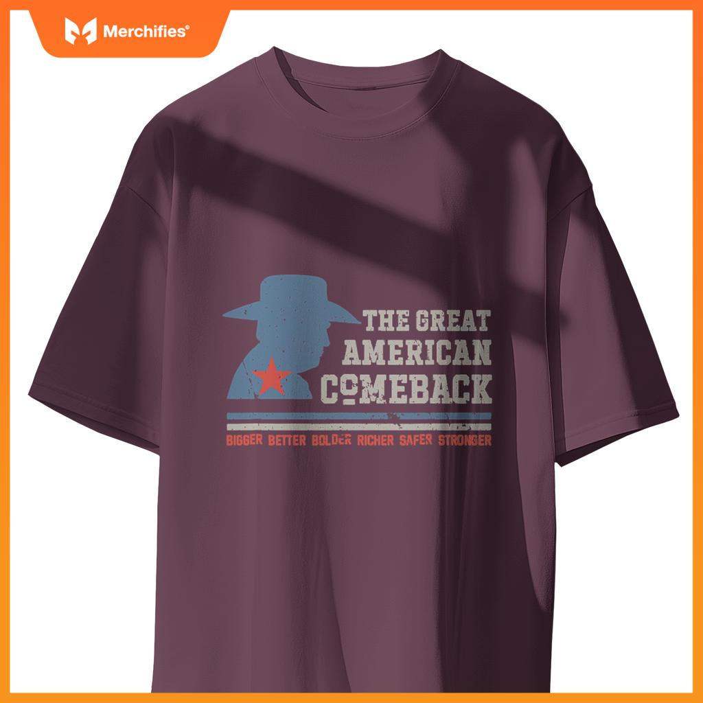Winning Won Win Patriotic Cowboy Great American Comeback T-Shirt