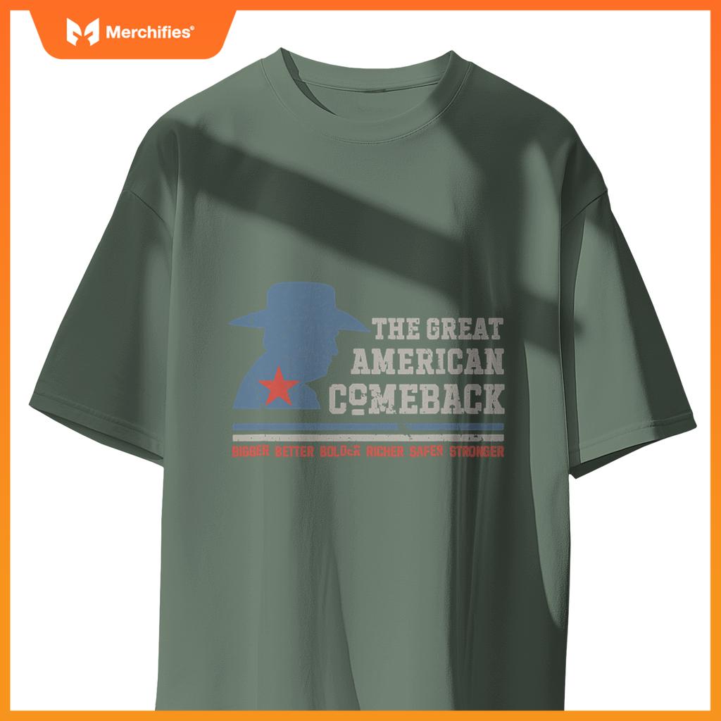 Winning Won Win Patriotic Cowboy Great American Comeback T-Shirt