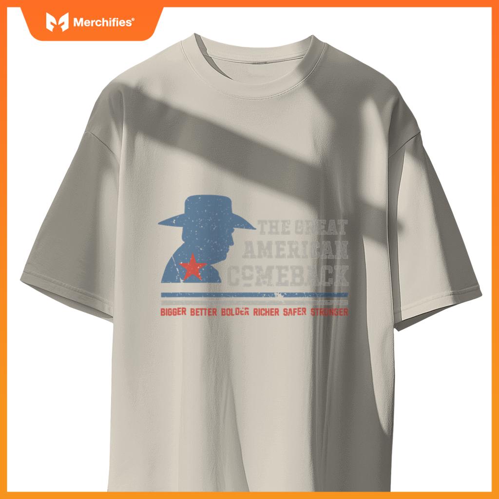 Winning Won Win Patriotic Cowboy Great American Comeback T-Shirt