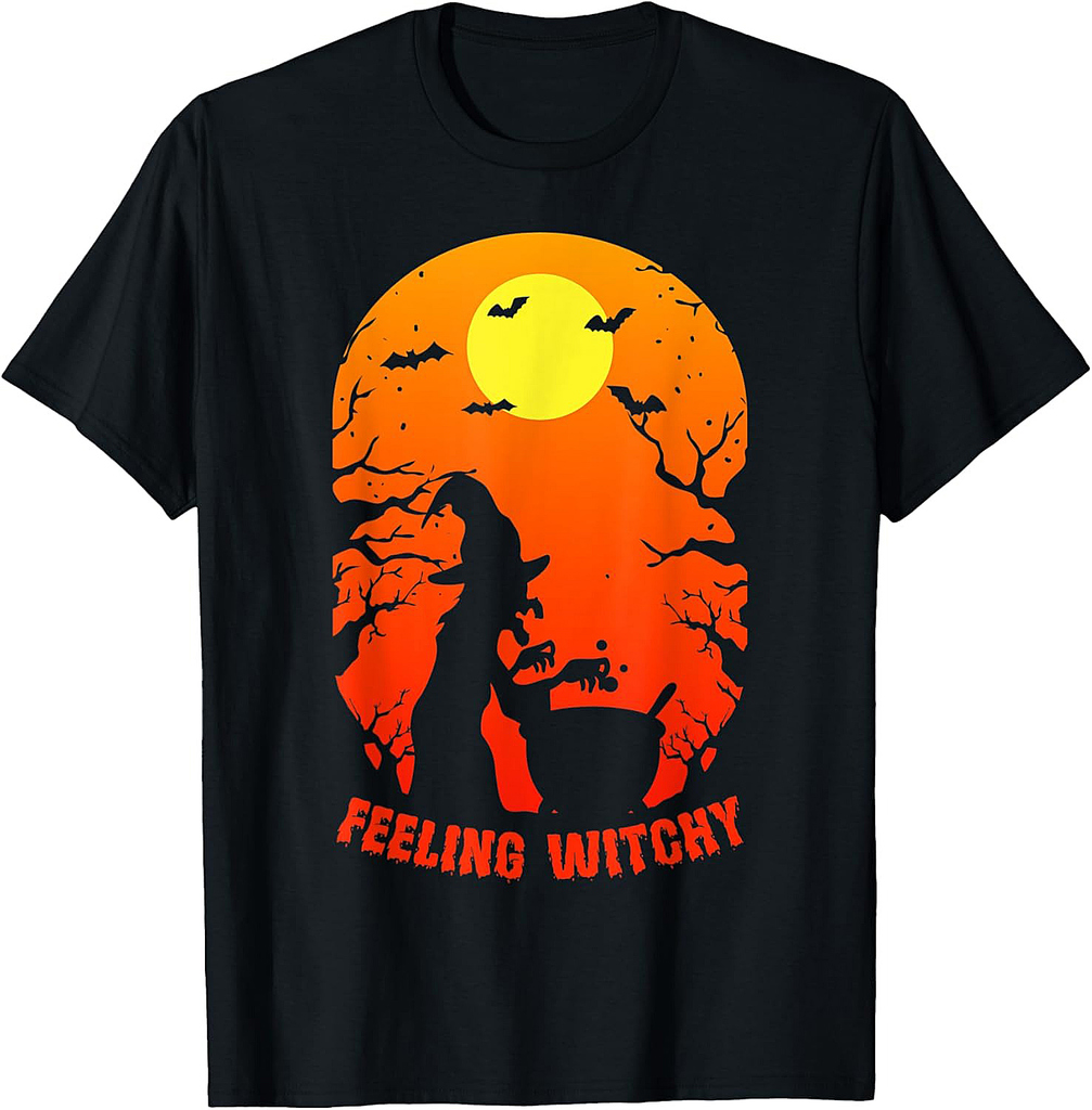 Witch Halloween Party Scary Bat Horror T-Shirt