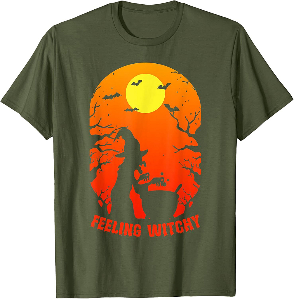 Witch Halloween Party Scary Bat Horror T-Shirt