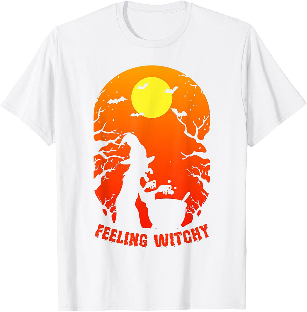Witch Halloween Party Scary Bat Horror T-Shirt