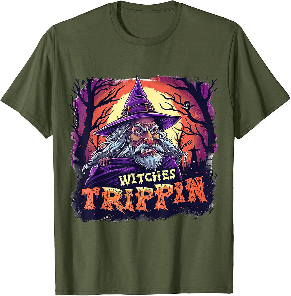 Witches Be Trippin Funny Halloween Wizard Witch Halloween T-Shirt