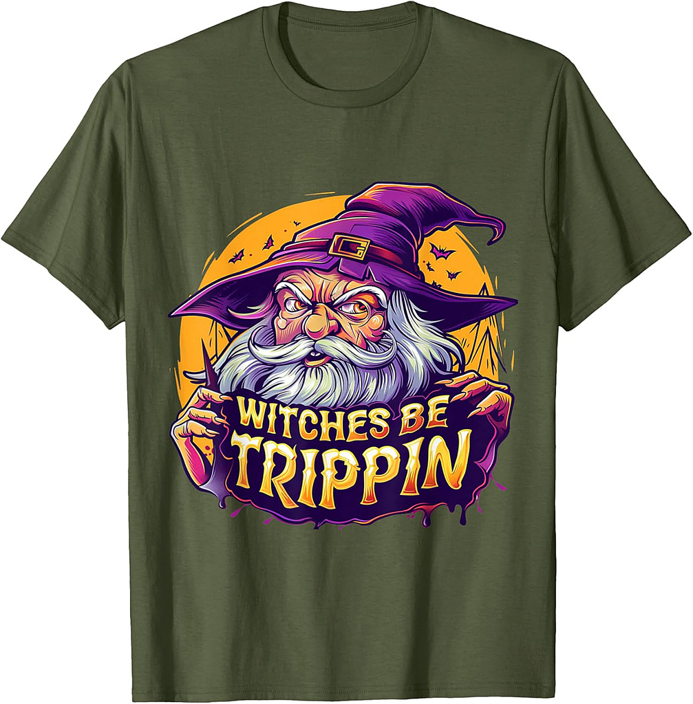 Witches Be Trippin Funny Halloween Wizard Witch Halloween T-Shirt