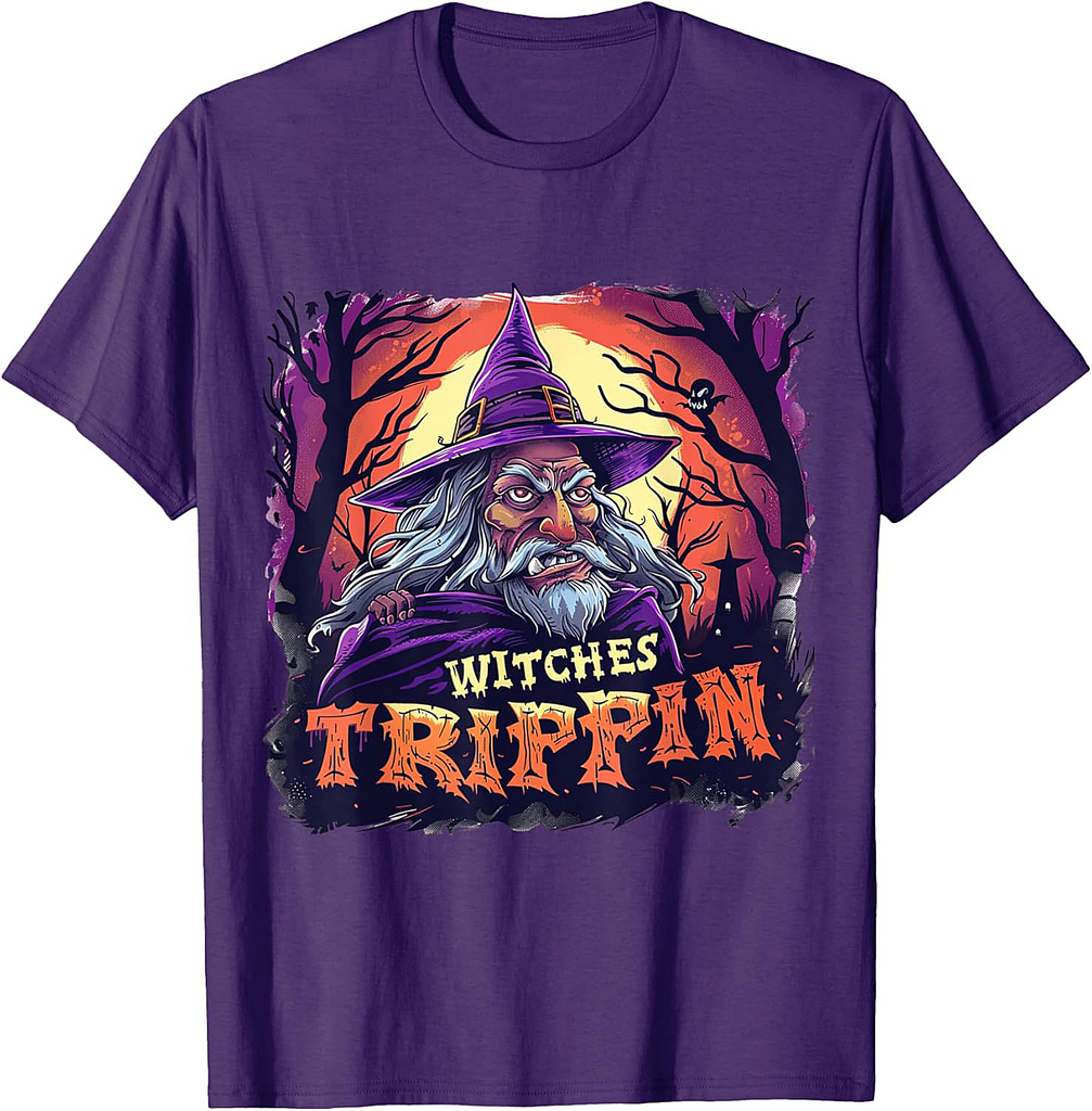 Witches Be Trippin Funny Halloween Wizard Witch Halloween T-Shirt