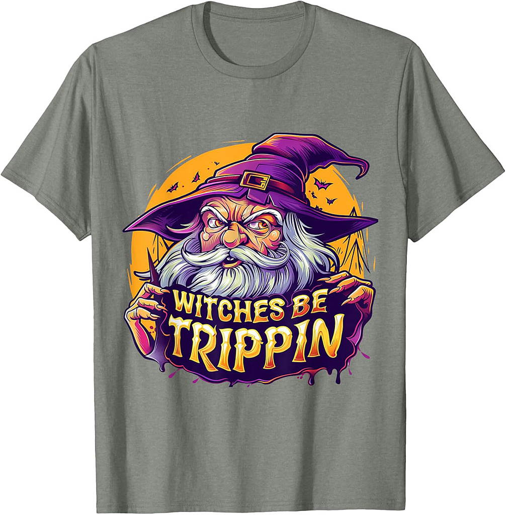 Witches Be Trippin Funny Halloween Wizard Witch Halloween T-Shirt