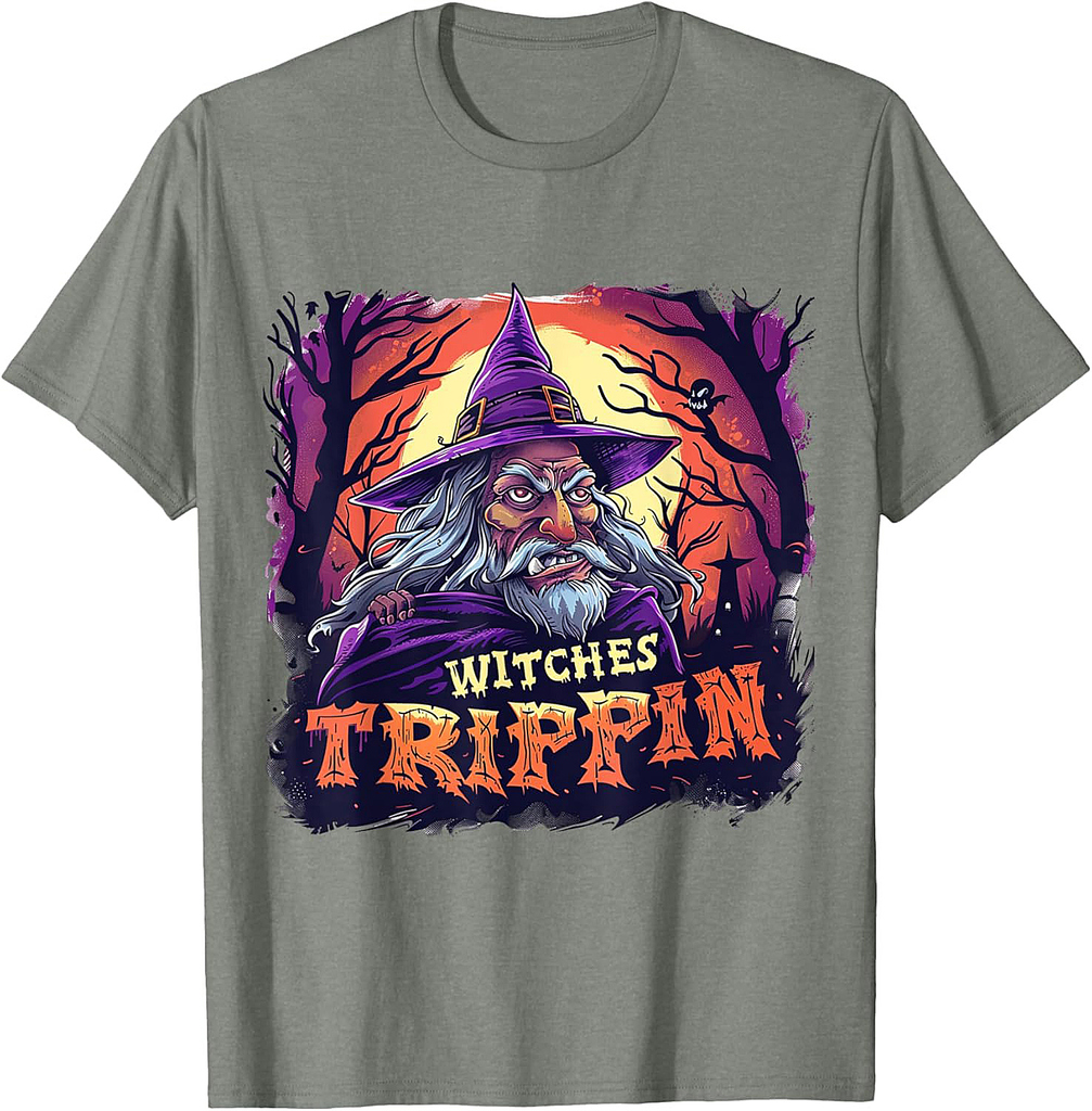 Witches Be Trippin Funny Halloween Wizard Witch Halloween T-Shirt