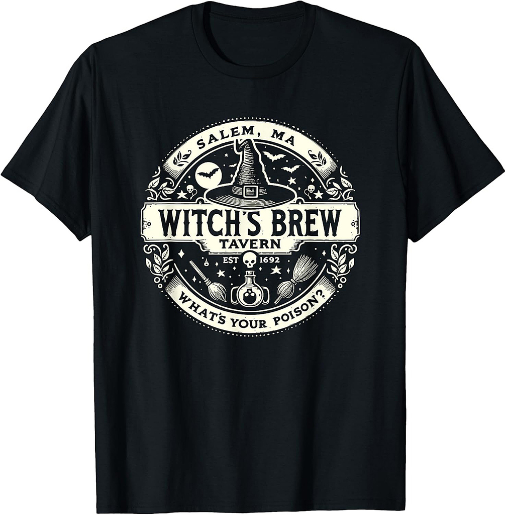 Witch’s Brew Tavern Vintage Halloween Witch T-Shirt
