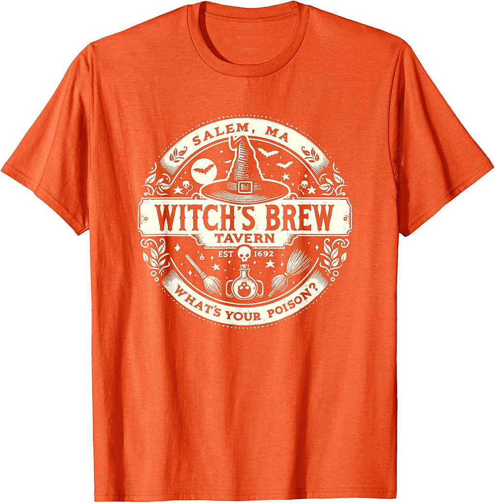 Witch’s Brew Tavern Vintage Halloween Witch T-Shirt