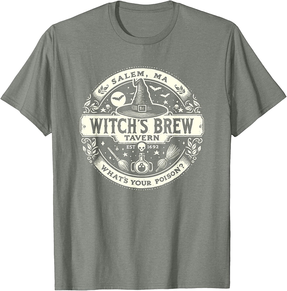 Witch’s Brew Tavern Vintage Halloween Witch T-Shirt