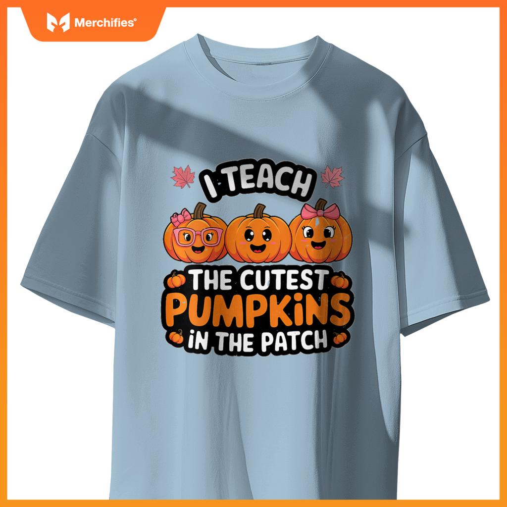 Womens I Teach The Cutest Pumpkins In The Patch Halloween Teacher
