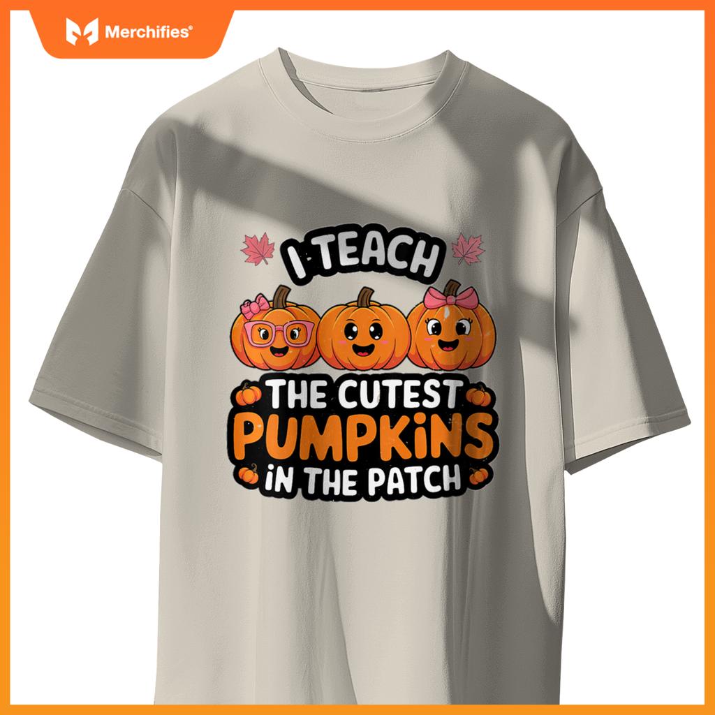Womens I Teach The Cutest Pumpkins In The Patch Halloween Teacher