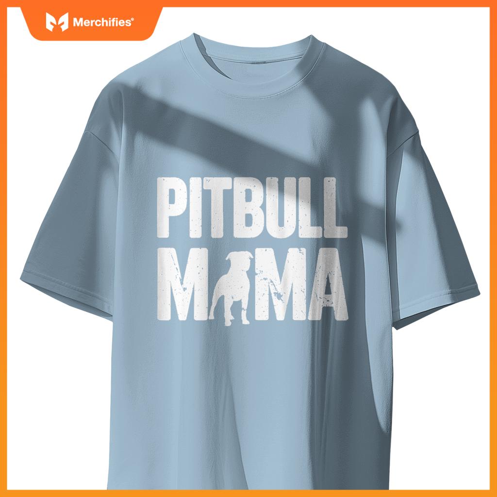 Womens Pitbull Mama Dog Lover Breeder T-Shirt