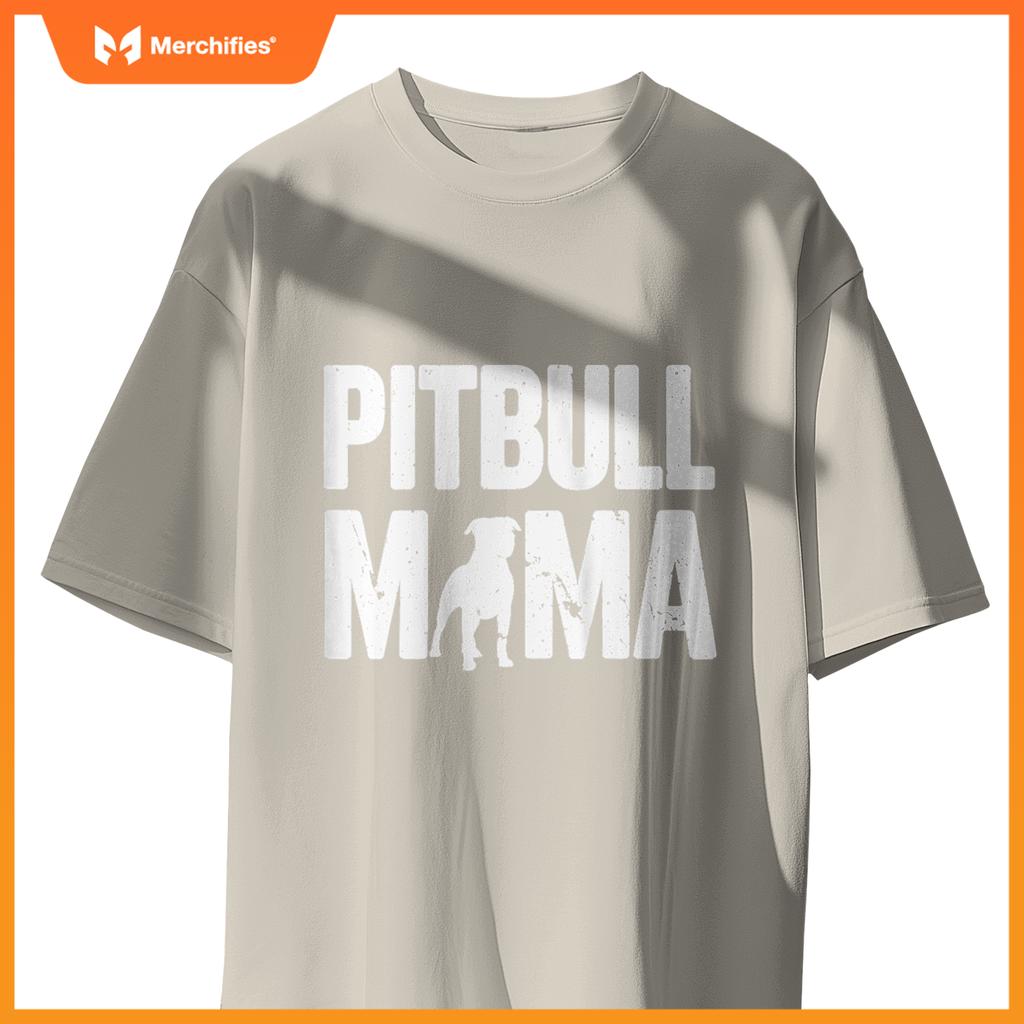 Womens Pitbull Mama Dog Lover Breeder T-Shirt
