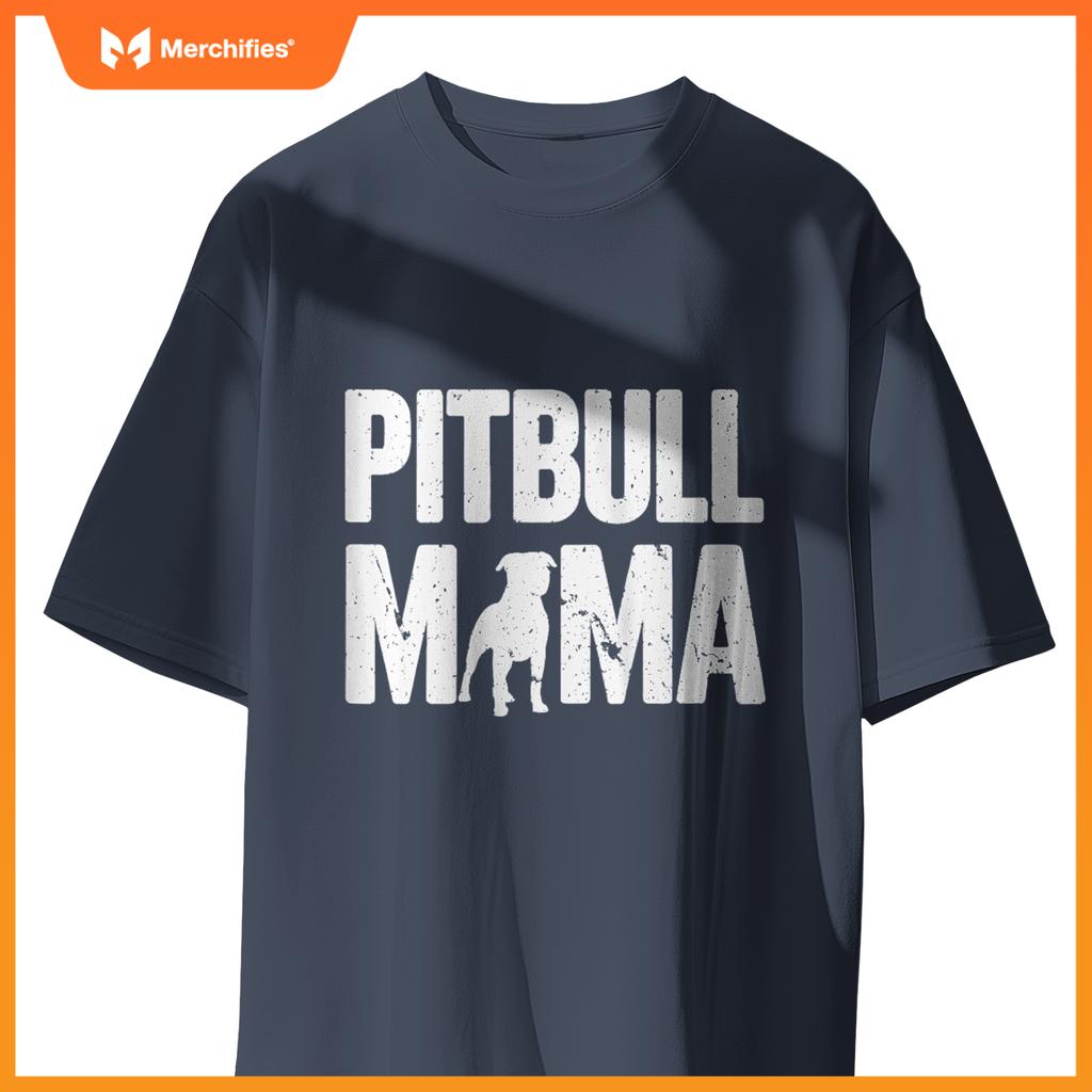 Womens Pitbull Mama Dog Lover Breeder T-Shirt