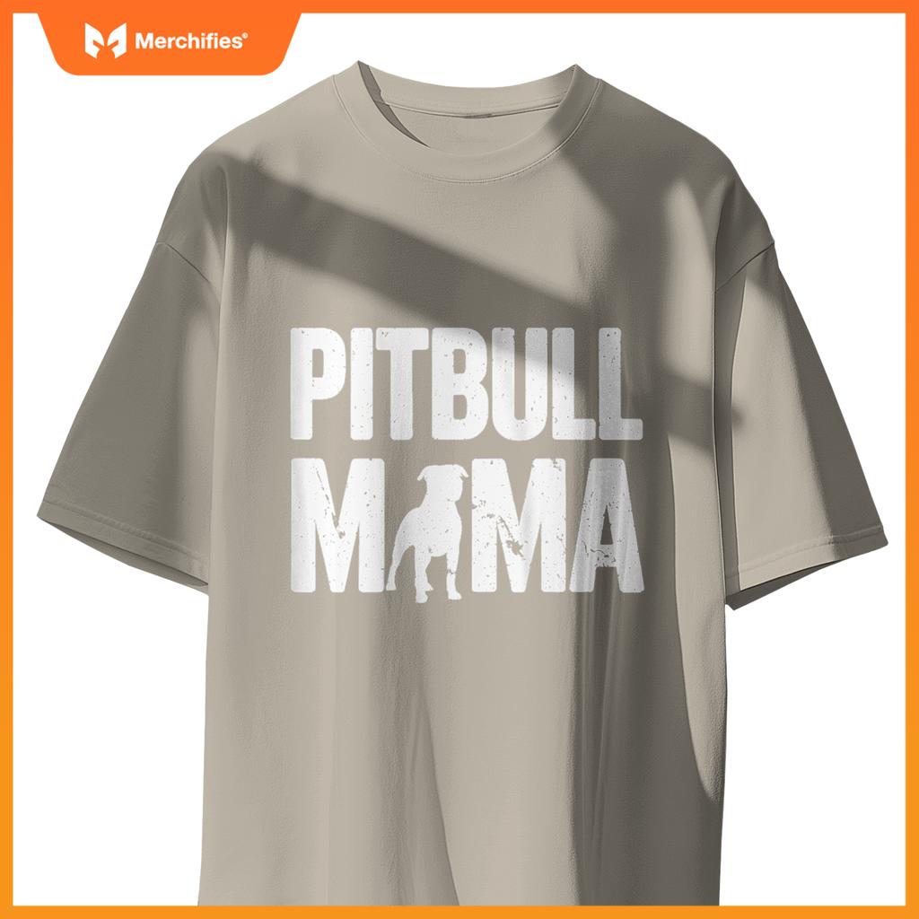Womens Pitbull Mama Dog Lover Breeder T-Shirt