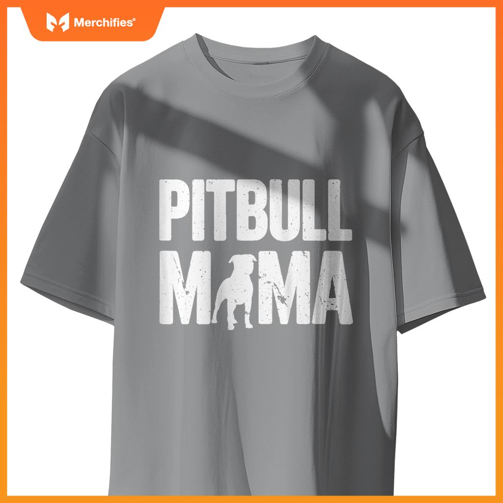 Womens Pitbull Mama Dog Lover Breeder T-Shirt