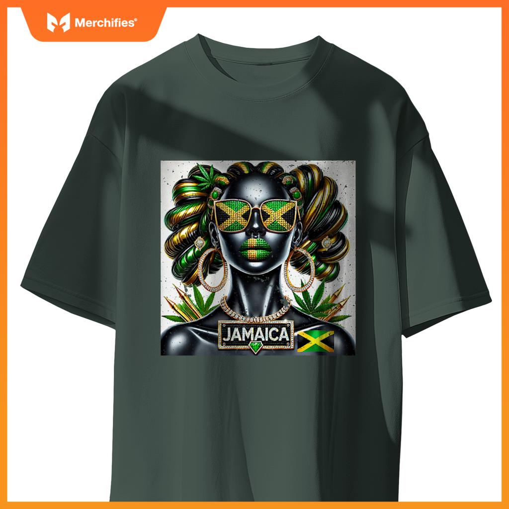 Womens Women's Jamaica Clothes Patriotic Jamaica Flag Premium T-Shirt