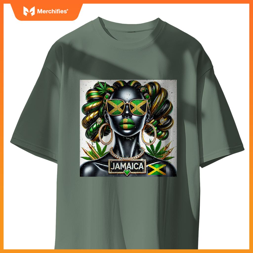 Womens Women's Jamaica Clothes Patriotic Jamaica Flag Premium T-Shirt