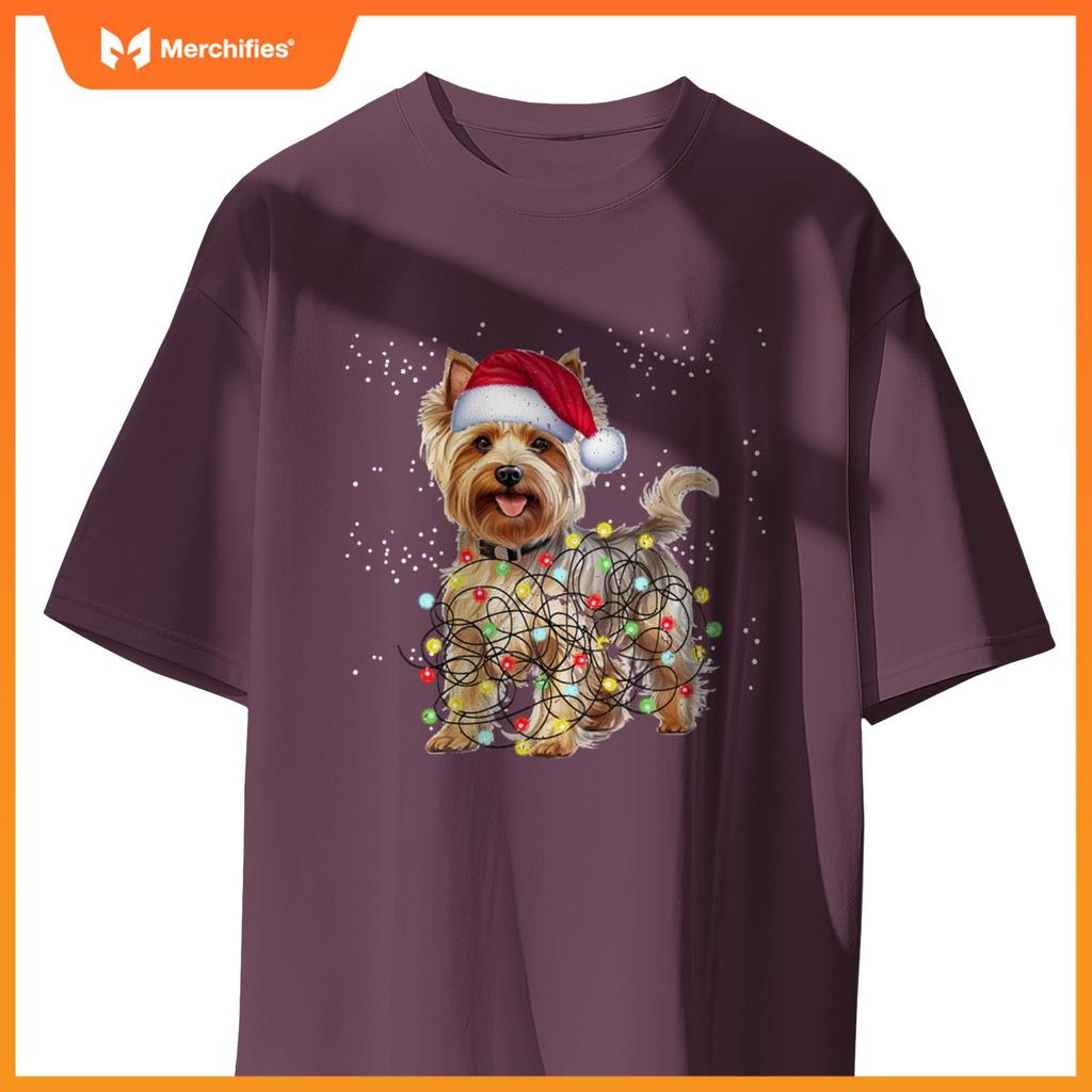 Yorkshire Dog Tree Christmas Sweater Xmas Pet Dogs T-Shirt