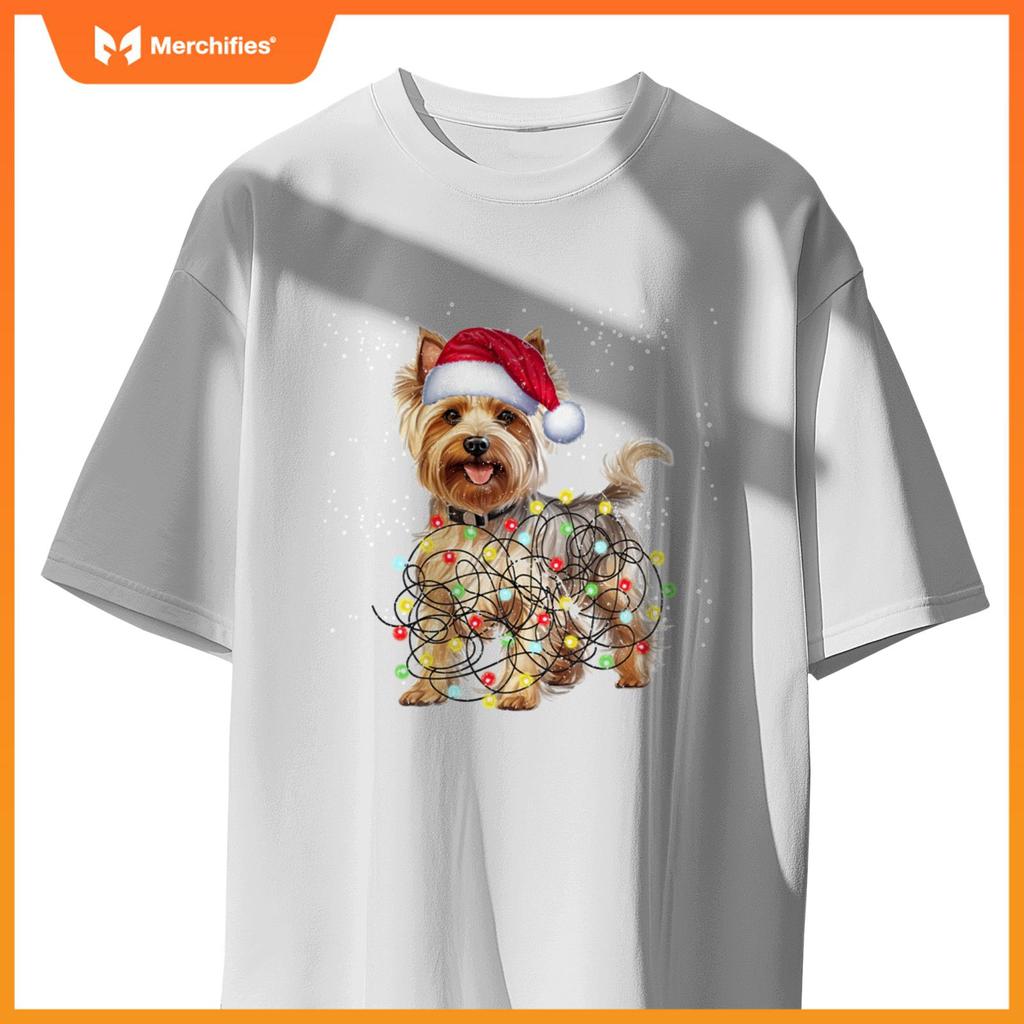 Yorkshire Dog Tree Christmas Sweater Xmas Pet Dogs T-Shirt