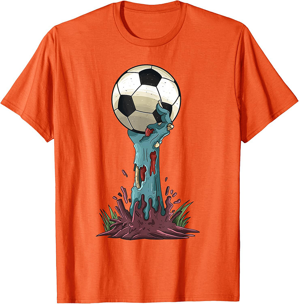 Zombie Hands Soccer Funny Horror Scary Halloween Costume T-Shirt