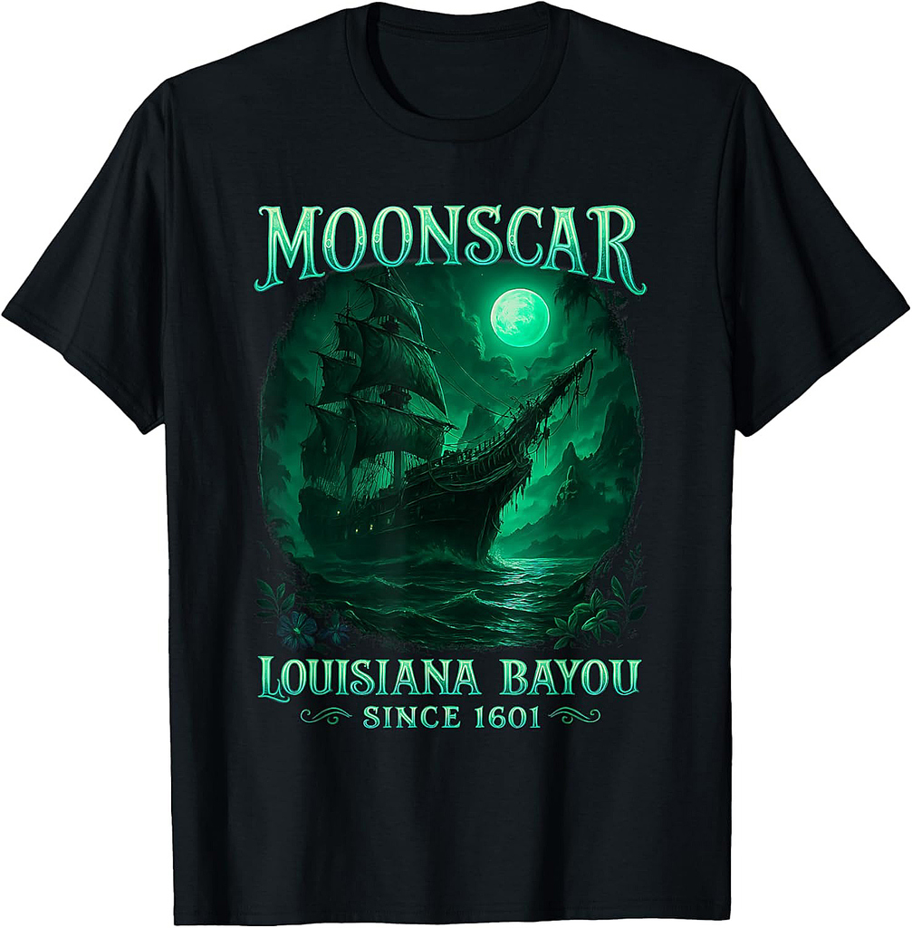 Zombie Island Moon Island Retro Cartoon Halloween T-Shirt