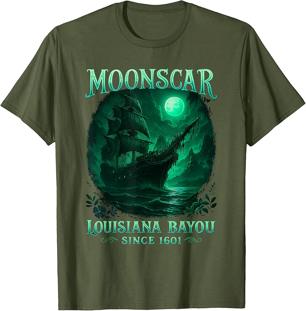 Zombie Island Moon Island Retro Cartoon Halloween T-Shirt