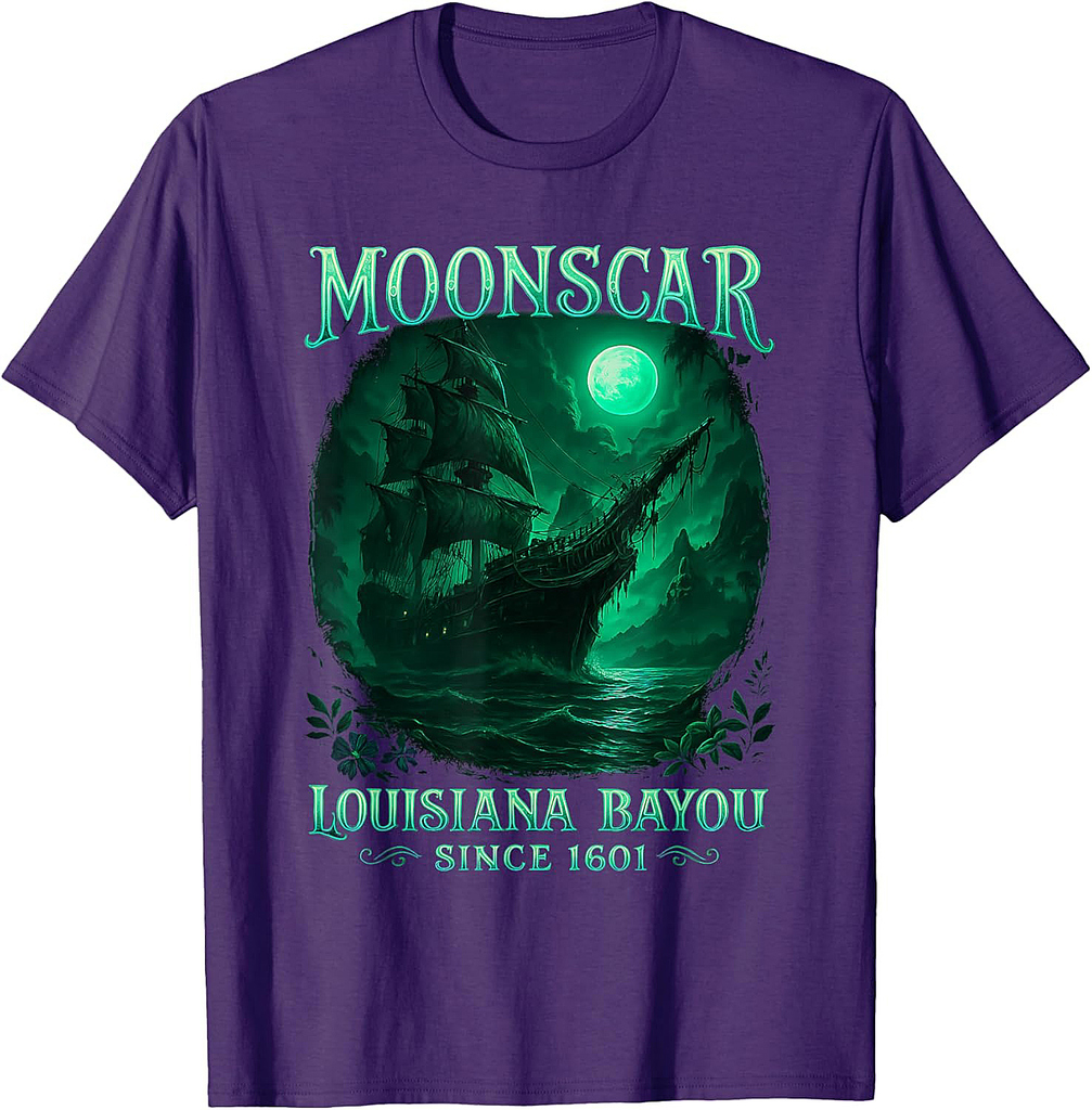Zombie Island Moon Island Retro Cartoon Halloween T-Shirt