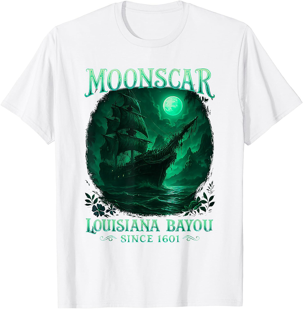 Zombie Island Moon Island Retro Cartoon Halloween T-Shirt