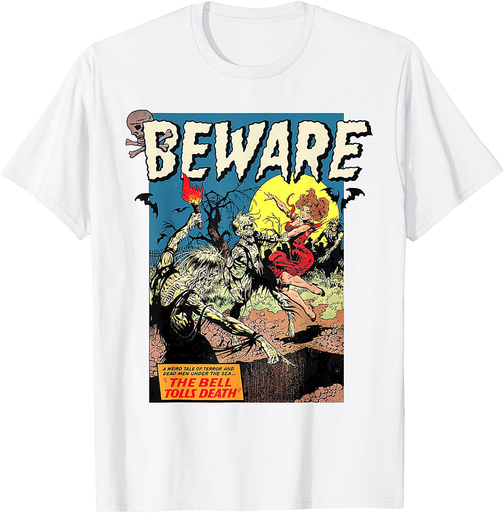Zombie Movie Horror Poster Tee Vintage Comic Book Graphic T-Shirt