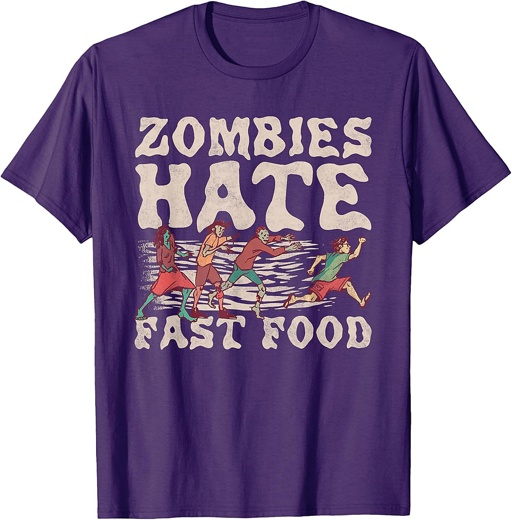Zombies Hate Fast Food, Halloween T-Shirt