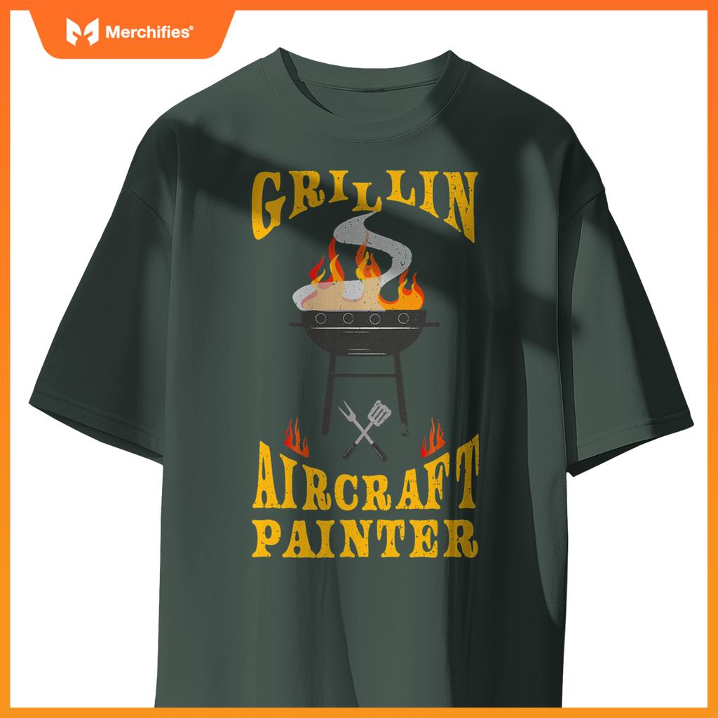 Aircraft Painter Bbq Grill Smoker & Barbecue Chef T-Shirt