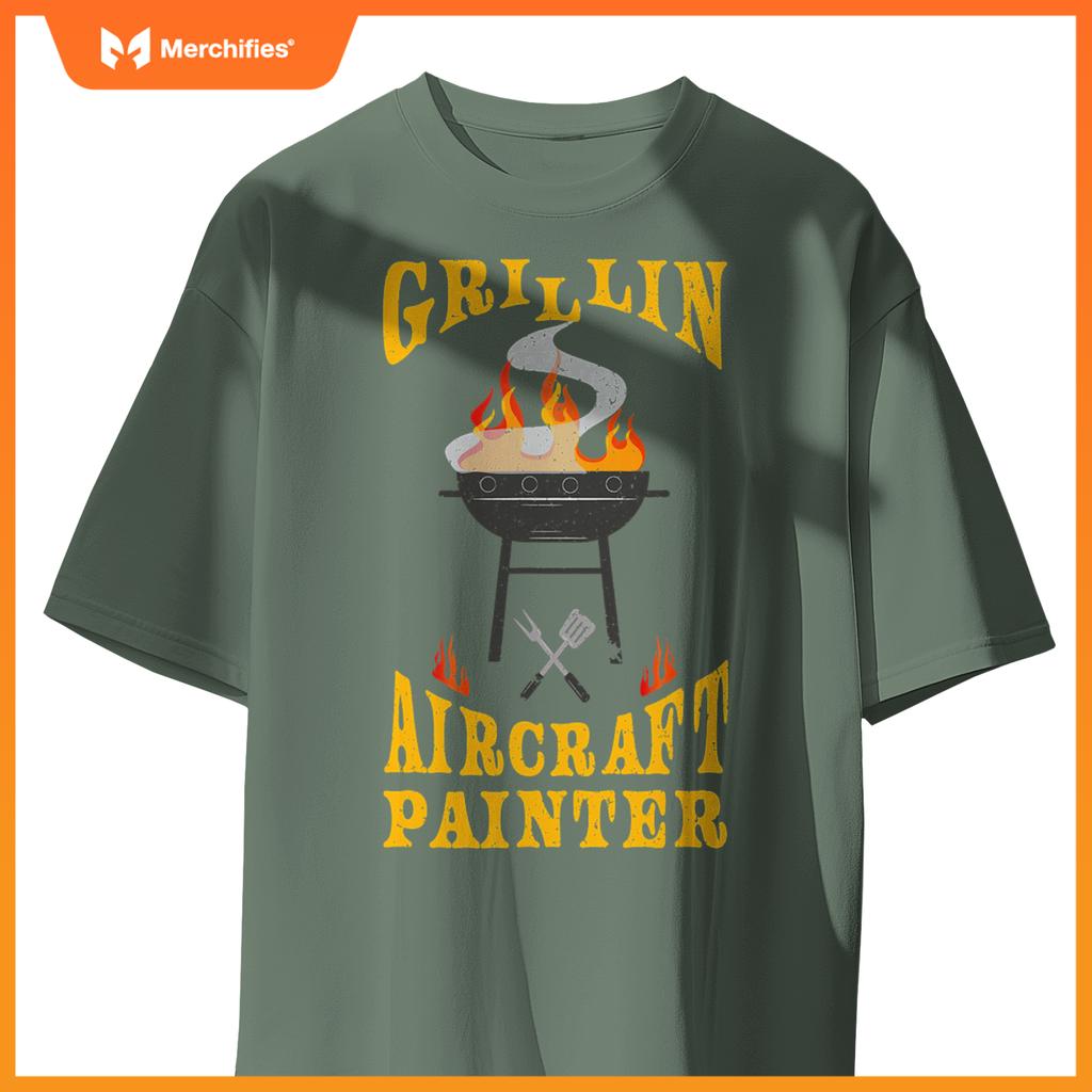 Aircraft Painter Bbq Grill Smoker & Barbecue Chef T-Shirt