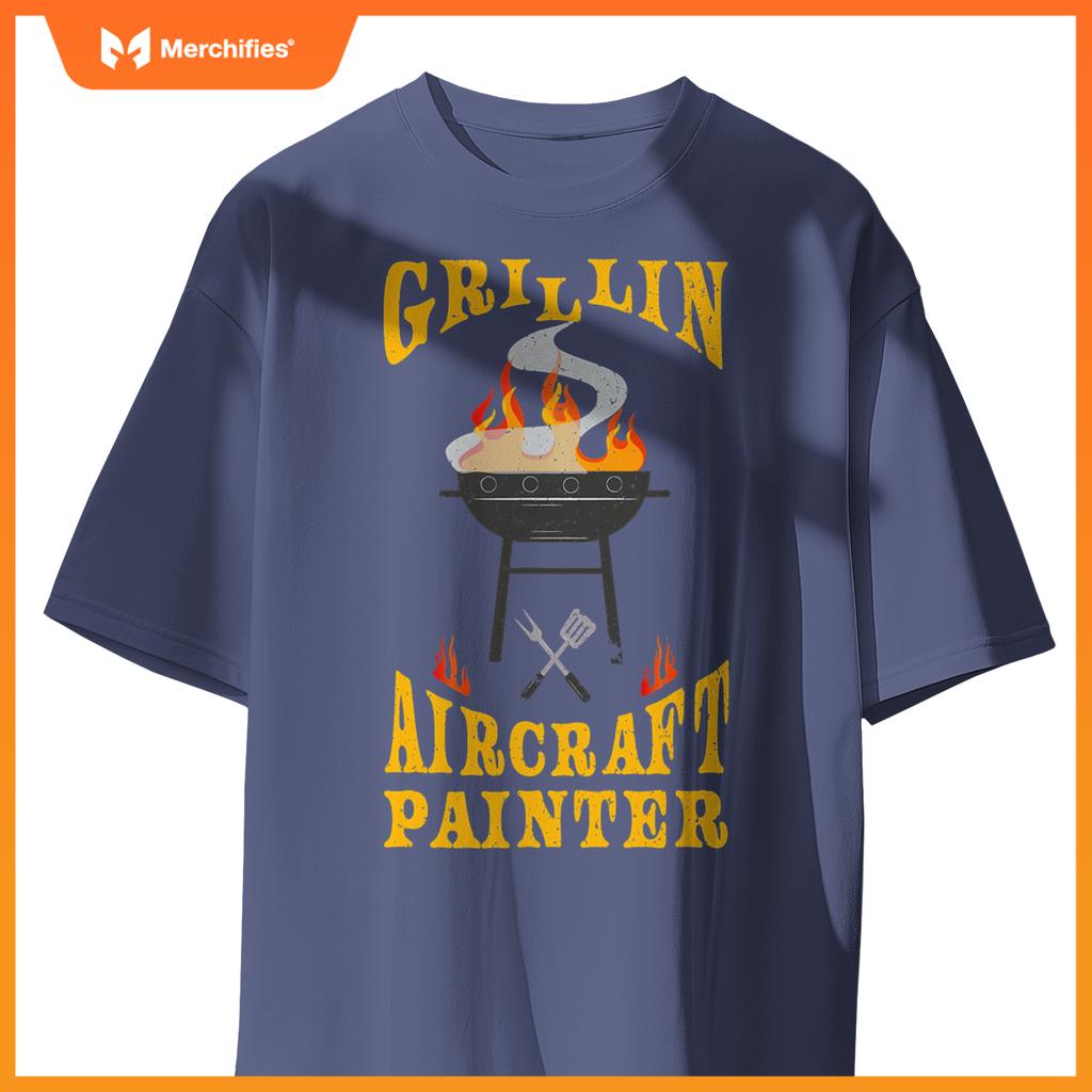 Aircraft Painter Bbq Grill Smoker & Barbecue Chef T-Shirt